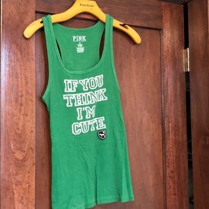 PINK small green tank top